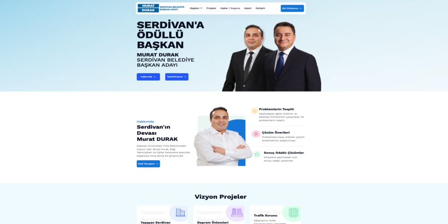 Belediye Başkan Adayları İçin Web Sitesi Yapımı